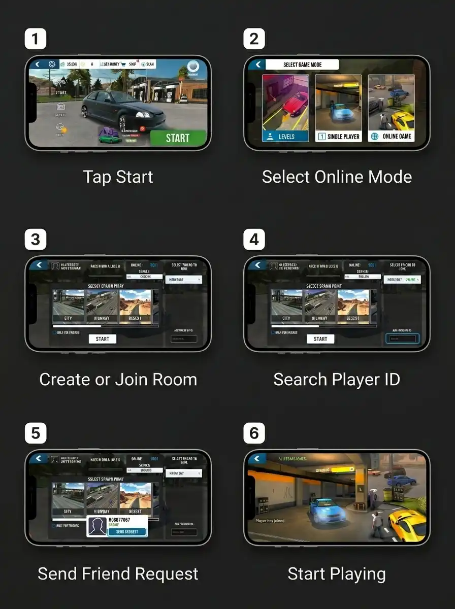 Add friends in Car Parking Multiplayer Mod Apk (1)