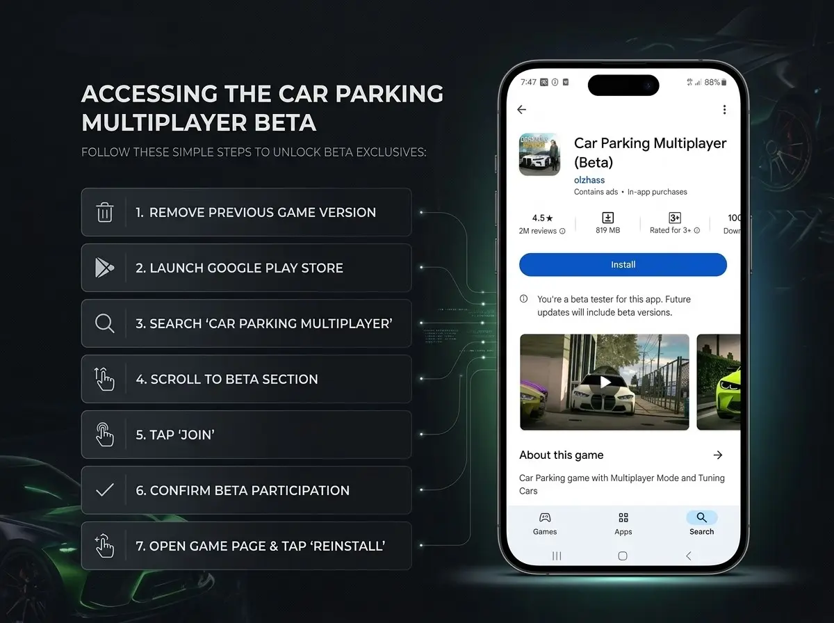 Download Car Parking Multiplayer Beta on Android