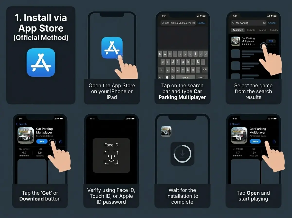 Install Car Parking Multiplayer via App Store Official Method