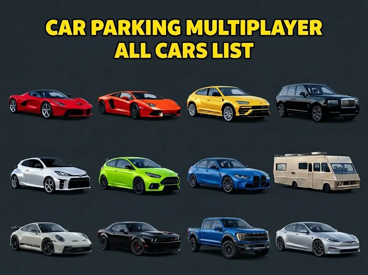 Car Parking Multiplayer All Cars List With Names