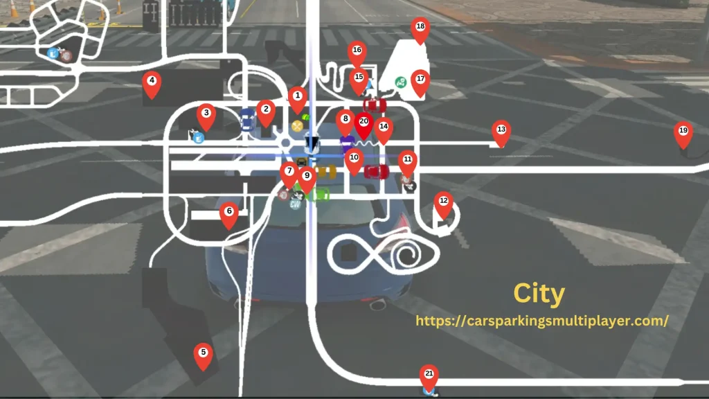 Car Parking Multiplayer City 1 Gift Locations