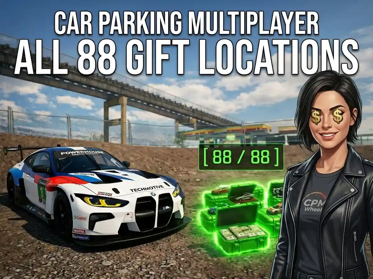 Car Parking Multiplayer Gift Maps – All 88 Gift Locations