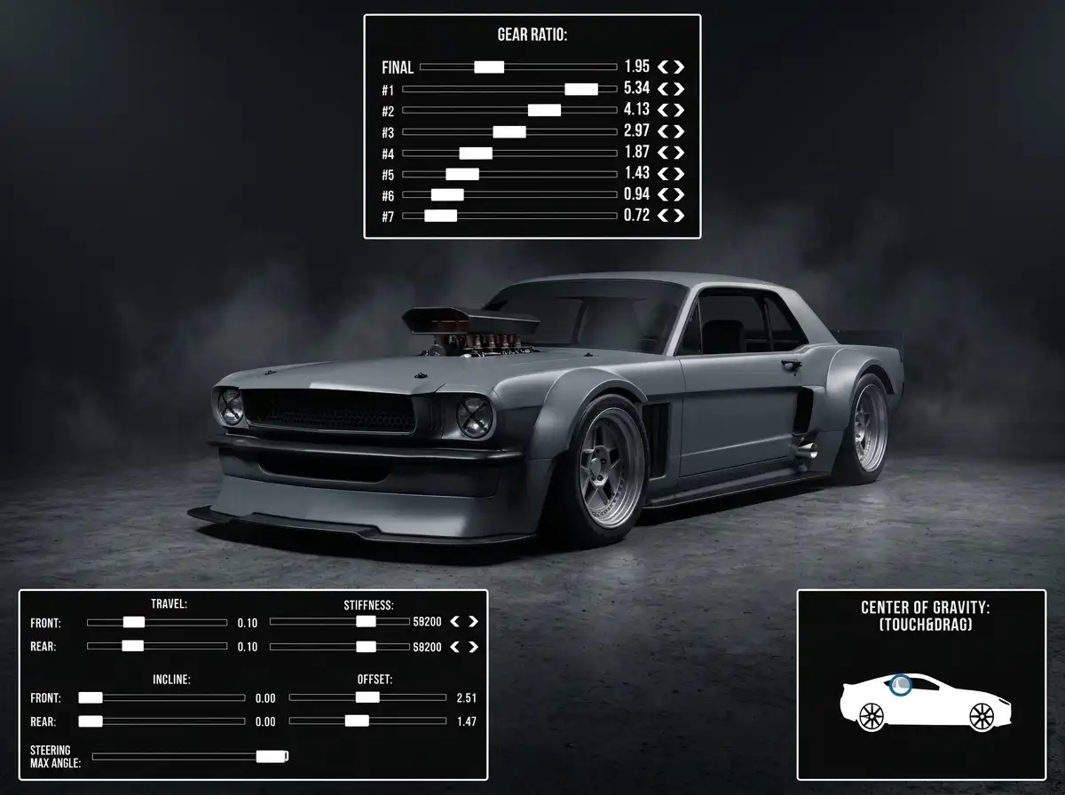 Best CPM Gearbox Settings for Fast Speed & Drifting Hoonicorn Mustang