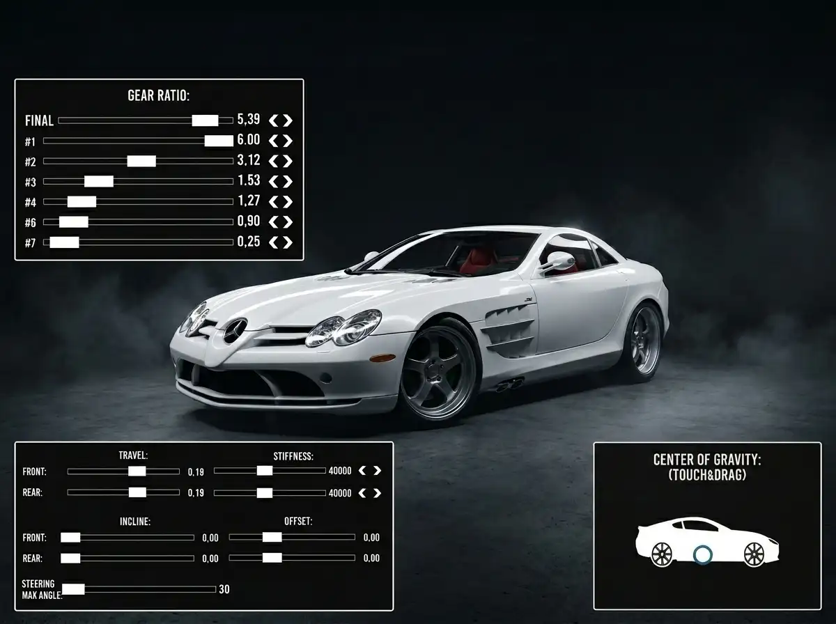 Best CPM Gearbox Settings for Fast Speed & Drifting Mercedes Benz SLR McLaren