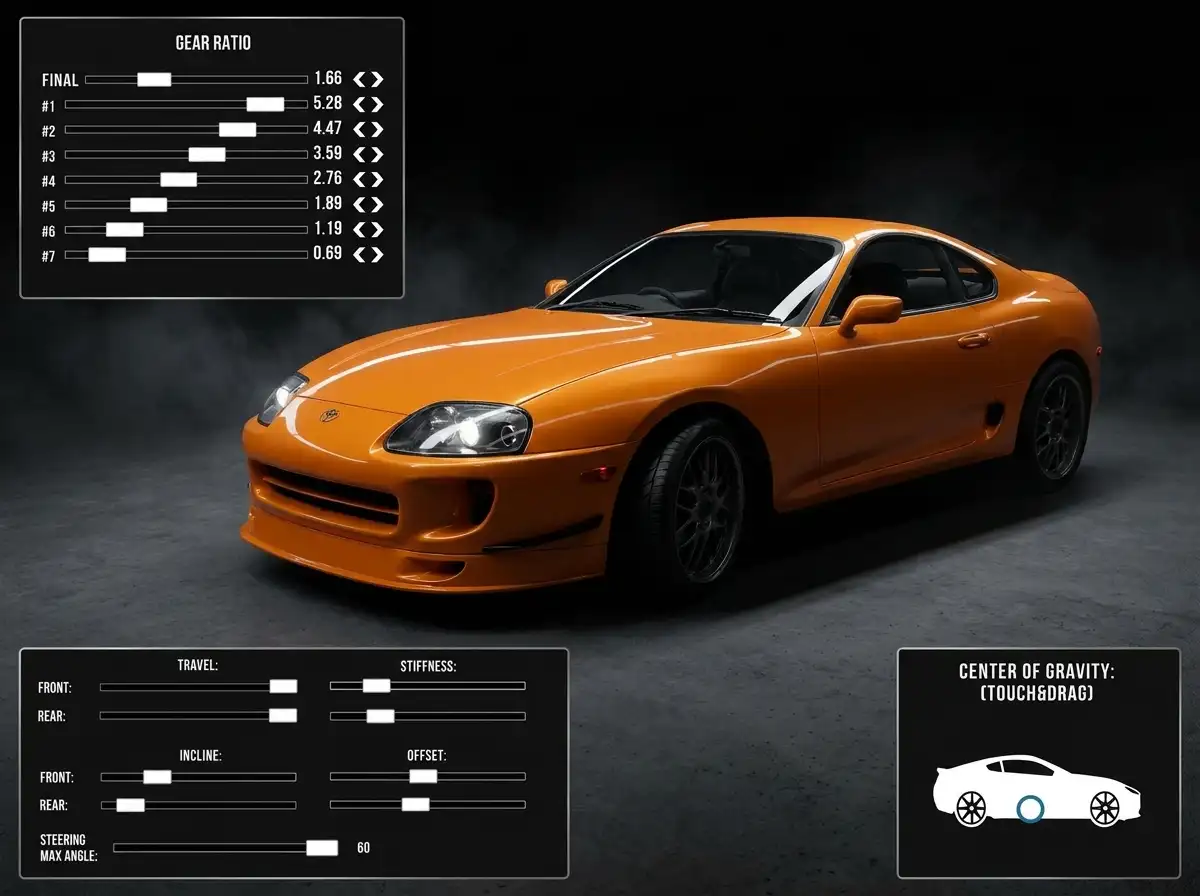 Best CPM Gearbox Settings for Fast Speed & Drifting Toyota Supra MK4